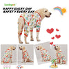 LovinPet Large Dog Pajamas, Undershirt for Dog Coats, Anti Licking, Pitbull Clothes, Pet Anxiety Calming Onesies for Dogs, White Dinos Print, Pet Pajamas for Dogs, Pitbull Shirt, M