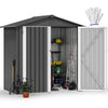 DWVO 6x4ft Metal Outdoor Storage Shed, Waterproof Tool Shed Heavy-Duty Storage Unit with Lockable Door and Vents, Ideal for Bicycles, Tools, Lawnmowers, Backyards, Patios, Lawns - Dark Gray