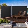 DWVO 236''X 71'' Double Side Awning Retractable Side Awning Folding Privacy Screen Privacy Fence Waterproof UV-Resistant Privacy Awning Outdoor for Garden, Deck, Patio, Pools, Balcony, Black