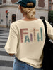 Oversized Faith Shirts for Women Christian Shirt Jesus Cross Graphic Tees Religious Sayings Short Sleeve Tops Apricot