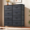 GOOBED Dresser with 8 Drawers - Fabric Storage Tower, Organizer Unit for Hallway, Closets - Sturdy Steel Frame, Wooden Top & Easy Pull Fabric Bins
