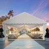 YITAHOME 16x32FT Party Tent Heavy Duty PVC Wedding Event Shelters White Upgraded Galvanized Ripple Canopy with Large Roof Removable Sidewalls & 3 Storage Bags 600D Oxford Commercial