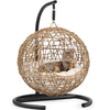 YITAHOME Cat Swing Bed with Stand & Cushion, Cat Egg Chair with Rattan Wicker Appearance, Indoor Hanging Swinging Cat Bed for Cats, Small Dogs, and Small Animals, Orange