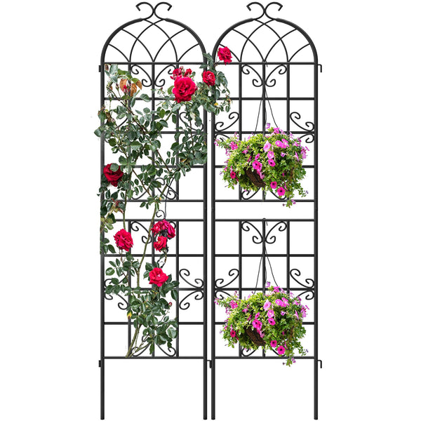 YITAHOME Garden Trellis Garden Fencing for Climbing Plants 2 Pack Decorative Plant Trellis Vegetables and Flower Trellis for Outdoor Patio-19.7×86.6 inches