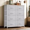 DWVO Dresser for Bedroom, Fabric Tower with 8 Drawers, Black Dresser & Chest of Drawers for Closet, Living Room