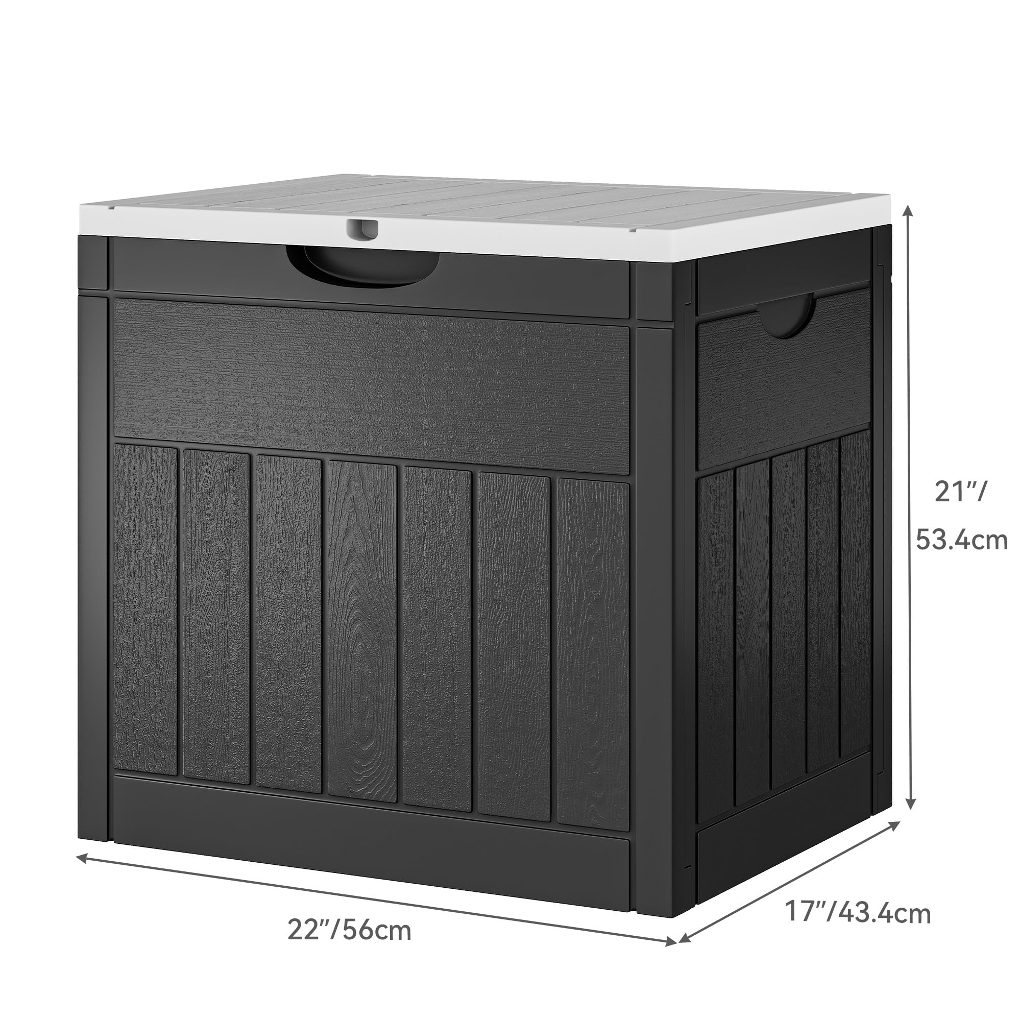 YITAHOME 30 Gallon Outdoor Storage Box, Water Resistant Resin Deck Box, Indoor Outdoor Lockable Storage Container for Patio, Garden, Cushions, Tools, Equipment