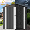 DWVO 6x4ft Metal Outdoor Storage Shed, Waterproof Tool Shed Heavy-Duty Storage Unit with Lockable Door and Vents, Ideal for Bicycles, Tools, Lawnmowers, Backyards, Patios, Lawns - Dark Gray