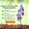 Outsidepride Mixed Rocket Larkspur Seeds for Planting Outdoors - 1 Lb. Annual, Self-Seeding, Heat & Drought Tolerant Wildflower Seeds for Cut Flower Arrangements & Pollinator Gardens