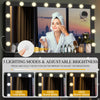 DWVO Vanity Desk with Mirror and Lights, Large Vanity Set with Power Outlet, Makeup Table with 8 Drawers, Dimmable 3 Lighting Colors, Makeup Desk for Bedroom and Dressing Room, Black