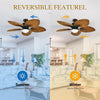 YITAHOME Tropical Ceiling Fan with Lights, 3 Ways Control, Dimmable 52 Inch Ceiling fan with Cleaner Duster, Smart Ceiling Fan Compatible with Alexa for Living Room, Dining Room