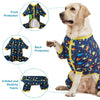 LovinPet Big Dog Pajamas for Large Dogs/Prehistoric Adventure Dinosaur Navy Print/Lightweight Stretchy Knit Pullover Dog Clothes/Large Dog Onesie, Pet Pajamas for Dogs, Pet PJ's/L