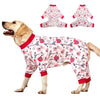 LovinPet Doberman type Dog Onesies, Pet Anxiety Relief, Anti Licking, Post surgery recovery clothe, Lightweight stretch fabric, Jungle Dreams Fuchsia Print, Large Dog Jammies,Large Breed Pet Pj's /3XL