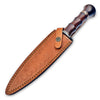 WARIVO KNIFE Handmade Damascus Steel Dagger Knife, 13 Inches Hunting knife Perfect Grip with Wood Handle, EDC Fixed Blade Knife With Leather Sheath for Camping, Tactical, Survival