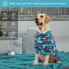 LovinPet Large Dog Clothes, Pet Anxiety Relief, UV Protection, Large Breed Dog Pajamas, Lightweight Stretchy Knit Fabric Onesie, Blue Elephant Print Weimaraner Jammies, Pet PJ's/XXL