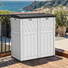 YITAHOME 76 Gallon Dual Compartment Outdoor Trash Can, Resin-Based with Layered Lid and Drip Tray, Waterproof Garbage Bin, Black + White