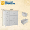 DWVO Dresser for Bedroom, 7 Drawers Fabric Dresser, Organizer Unit for Living Room, Hallway, Closets - Sturdy Steel Frame, Wooden Top & Easy Pull Fabric Bins, Light Gray