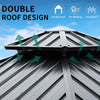 YITAHOME 10X10FT Hard Top Metal Gazebo Patios Double Roof Canopy Aluminum Frame Garden Gazebo Tent Curtains Netting for Patios Backyards Decks Lawns Gray