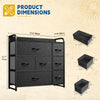 DWVO 7 Drawers Dresser, Organizer Unit for Bedroom, Fabric Dresser Storage Tower for Hallway, Entryway, Closets, Sturdy Steel Frame, Wooden Top