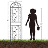 YITAHOME 4 Pack 87x20in Garden Arch Trellises for Supporting Climbing Plants Outdoor, Roses, Vegetables, Vines, Flowers, Black Metal Garden Trellis for Patio