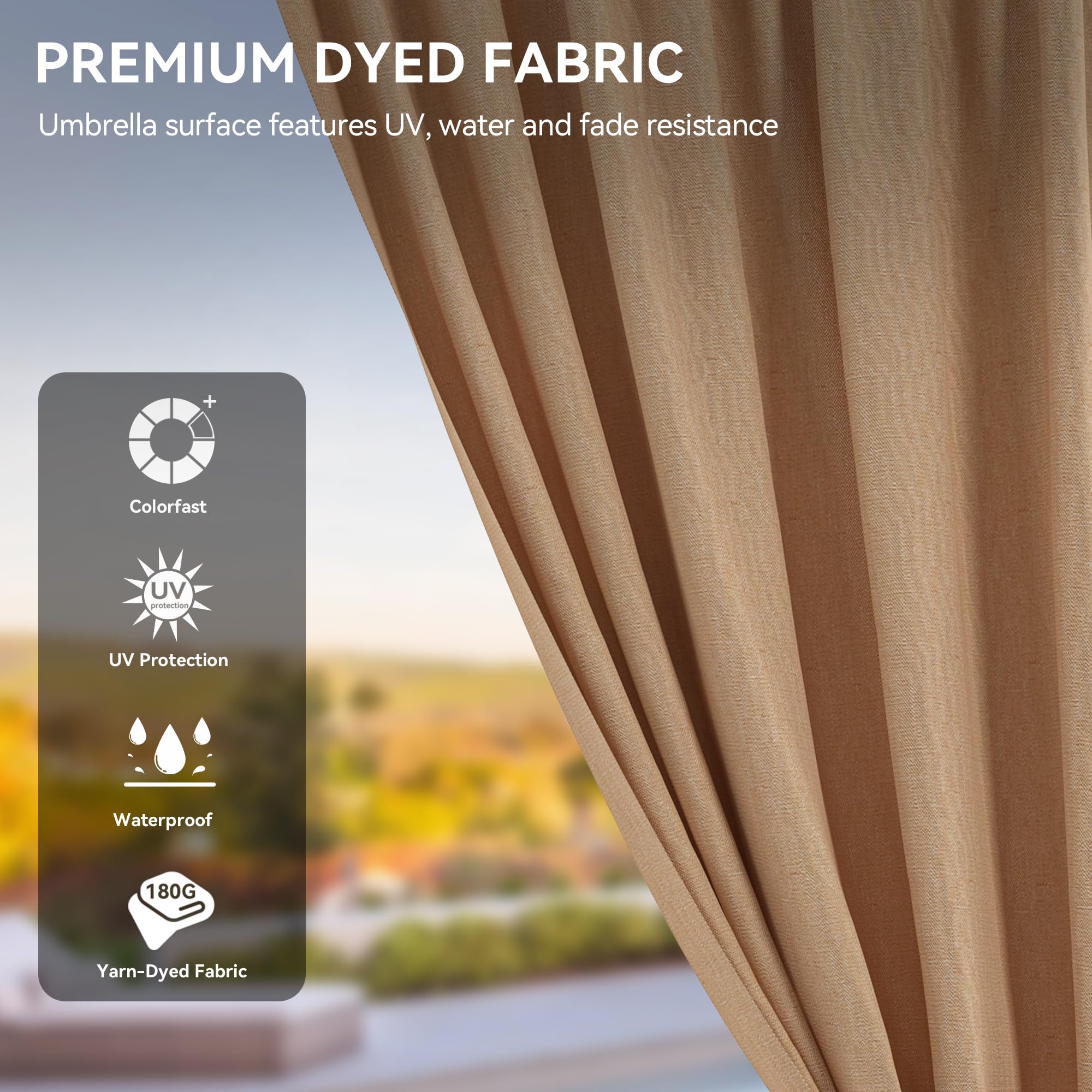 YITAHOME 12X20FT Hardtop Gazebo Double Roof Canopy Galvanized Iron Aluminum Pillar Garden Tent Curtains Netting for Patios Backyards Decks Lawns