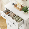 DWVO White Dresser, 5 Chest of Drawer Dresser, Modern Tall Nightstand with Deep Drawers, Organizer Drawers