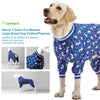 LovinPet Large Dog PJS Clothes: Wound Care/Post Surgery Mastiff Shirt, Lightweight Stretchy Knit Dog Pajamas, Mermaids & Unicorns Blue and White Print, Mastiff Pajamas, Pet PJ's/L