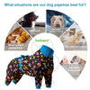 LovinPet Pitbull Onesie - Large Dog Pajamas, Post Surgery Recovery Shirt, Stretchy Fabric, Aim for the Moon Flannel Navy Print, Anti Licking, Easy to Wear Girl or Boy Dog Jammies, Pitbull Clothes, 2XL