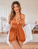 Avidlove Sexy Lingerie for Women Babydoll Nighty Chemise Sexy Sleepwear Lace Lingerie dresss Caramel