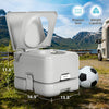 YITAMOTOR 3.17 Gallon Portable Toilet for Camping, RV Travel Potty with Press Flush Pump, Leak-proof Seal Ring for Travel, Boating, Hiking, Trips