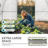 YITAHOME 26x10x7ft Greenhouse Extra Large Heavy Duty Large 2 Swing Doors Walk-in Greenhouses Tunnel Green Houses Outdoor 14 Windows Gardening Upgraded Galvanized Steel Garden, White