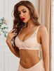 Avidlove Bralettes for Women Lace Sexy Balconette Underwire Bra Everyday Bra Lingerie Champagne L