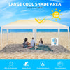 DWVO 10x20 Pop Up Canopy Tent with 6 Removable Sidewalls, Easy Set Up Outdoor Patio Canopy with 4 Mesh Windows, 6 Ropes, 12 Stakes & 1 Roller Bag for Outdoor Events, Party, Wedding, Birthday, White