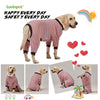 LovinPet Large Dog Pajamas, Cotton Multicolor Stripe Big Dog Shirt, Stop Shedding for Dogs, Full Body Dog Onesie, Pet Pajamas for Dogs, Pet PJ's, 3XL