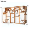 Large Wood Catio Outdoor Cat Enclosure Window, 118