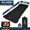 POWERLIX Camping Sleeping Pad 2 Pack, Foot Pump Sleeping Pad for Camping with Built in Pillow, Inflatable Camping Mat, Lightweight Compact Air Mattress Pad for Backpacking Hiking Travelling