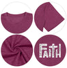 Faith Shirts for Women Christian Shirt Jesus Cross Graphic Tees Bible Verse Religious Sayings Casual Tops Purple