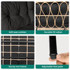 YITAHOME Patio Furniture Set, 3-Piece Outdoor Wicker Conversation Sectional L-Shaped Sofa with 4 Seater for Backyard, Porch, Boho Detachable Lounger with Cushions and Coffee Table - Black
