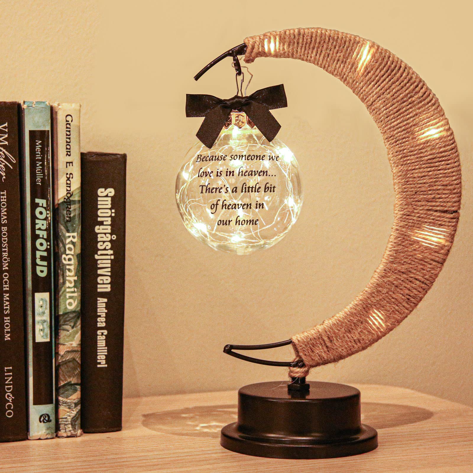 Besoamo Memorial Moon Lamp Gifts, Sympathy Gifts for Loss of Mom Father Loved One, in Memory of Loved One Gifts, Loss of Mother Father Bereavement/Condolence/Memorial Gifts for Remembrance