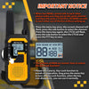 Retevis RB48 Waterproof Walkie Talkies, Heavy Duty Two Way Radio, Advanced Triple Proof, Vibration Call, USB-C, SOS,2000mAh, NOAA, 2 Way Radio(2 Pack) Yellow