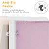 DWVO Storage Drawer with 4 Drawers - Fabric Dressers, Dresser for Living Room, Closets - Sturdy Steel Frame, Wooden Top & Easy Pull Fabric Bins, Cool Pink