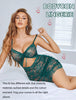 Avidlove Women Lingerie Bodycon Baby Doll Lingerie Sexy Lace Nightgown Blue Green L