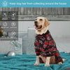 LovinPet Pet Pajamas for Large Dogs - Floral Navy and Coral Print Dog Jammies, Lightweight Stretchy Knit Big Dog Pullover, Large Dog Onesie, Pet PJ's/XXL
