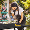 YITAHOME Picnic Table Heavy Duty Outdoor Picnic Table and Bench with Weather Resistant Resin Tabletop & Stable Steel Frame for Yard Patio Lawn Party Black