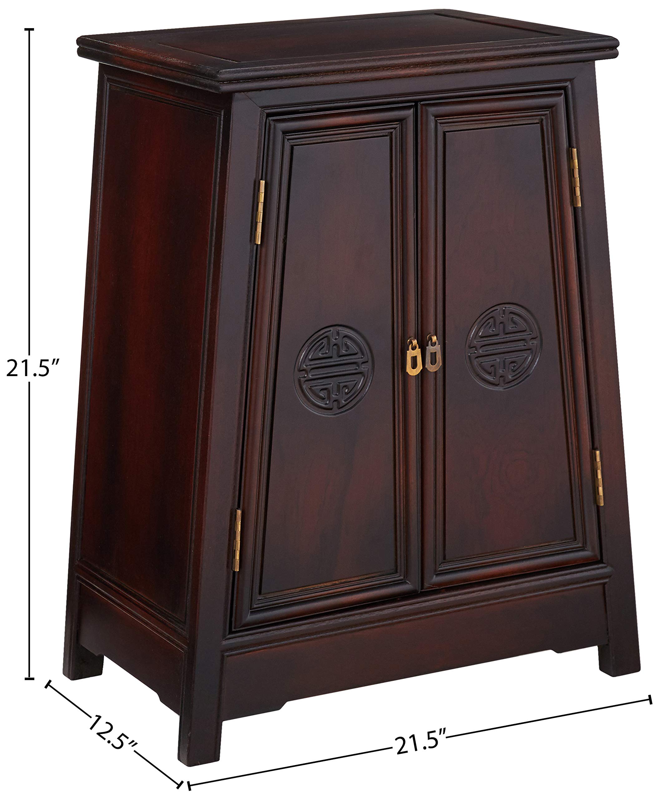 Red Lantern Long Life Cabinet, Dark Rosewood