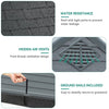 YITAHOME 34.5'' Large Plastic Dog House Outdoor Indoor Doghouse Puppy Shelter Water Resistant Easy Assembly Sturdy Dog Kennel with Air Vents and Elevated Floor (34.5''L*31''W*32''H, Black+Gray)
