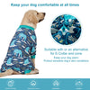 LovinPet Large Dog Clothes, Pet Anxiety Relief, UV Protection, Large Breed Dog Pajamas, Lightweight Stretchy Knit Fabric Onesie, Blue Elephant Print Weimaraner Jammies, Pet PJ's/XXL