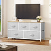DWVO 5 Dresser for Bedroom, Storage Dresser with 5 Drawers, Wide Storage Tower, Chest of Drawers for Closet, Living Room