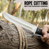 WARIVO KNIFE D2 13 Inch Full Tang Fixed Blade Bowie Knife with Leather Sheath - Suitable for Outdoor, Bushcraft, Survival, and Camping Knife with Black Micarta Handle