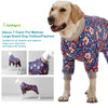 LovinPet Pit Bull Pajamas Large Dogs PJS - Tiger Garden Blue and Pink Print/Lightweight Stretchy Knit Big Dog Pullover Jammies, Large Breed Dog Pajamas, Pet PJ's /3XL