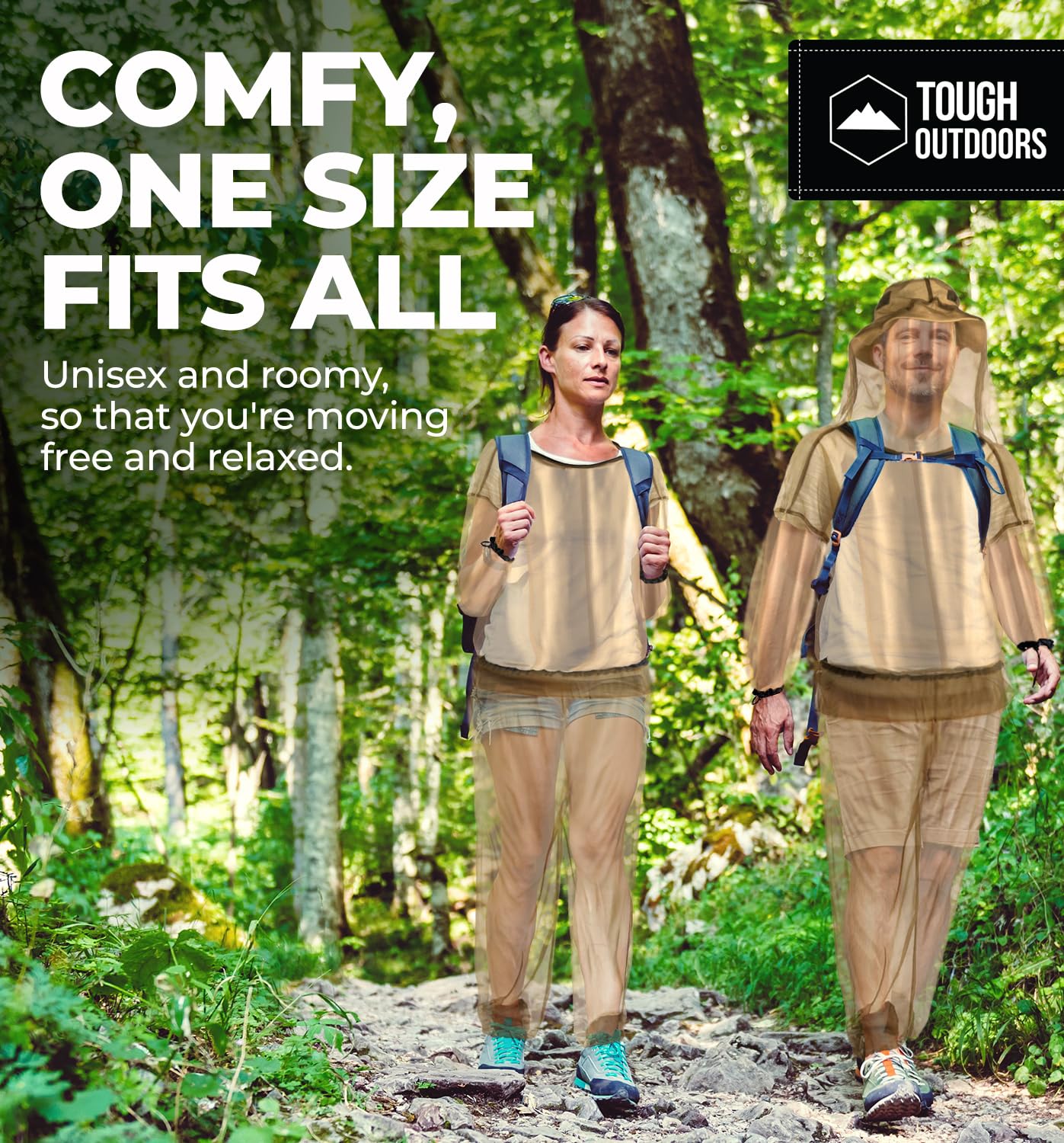Tough Outfitters Mosquito Suit Jacket - Mosquito Repellent Clothing for Men & Women - Insect, Bug Proof Net Mesh Jacket for Gardening & Outdoor - Protection from Flies, Tick, Gnats